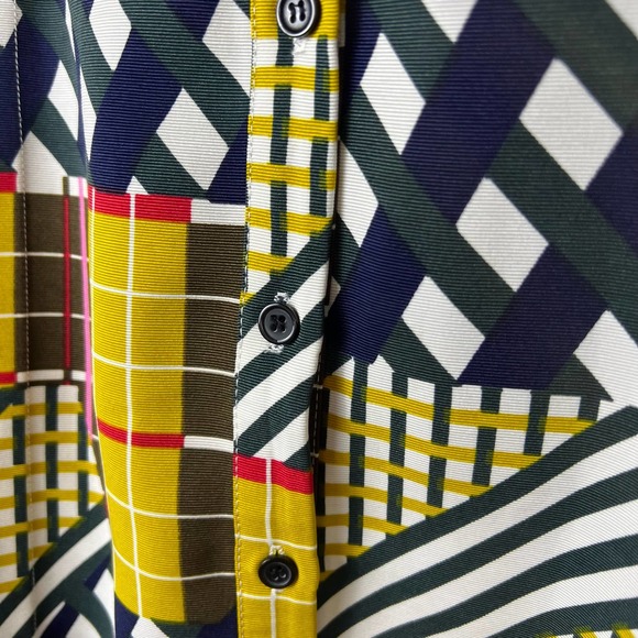 Gracia Leg of Mutton Sleeve Printed Blouse- sz L - Picture 8 of 11